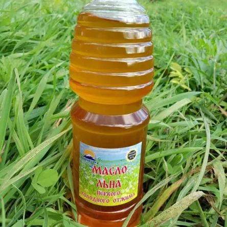 Свежедавленное масло льна коричневого